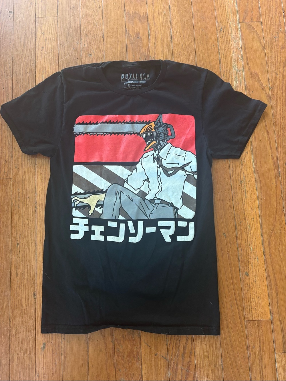 Black 'Chainsaw Man' Graphic Tee. XS. NWOT. Crunchy Roll